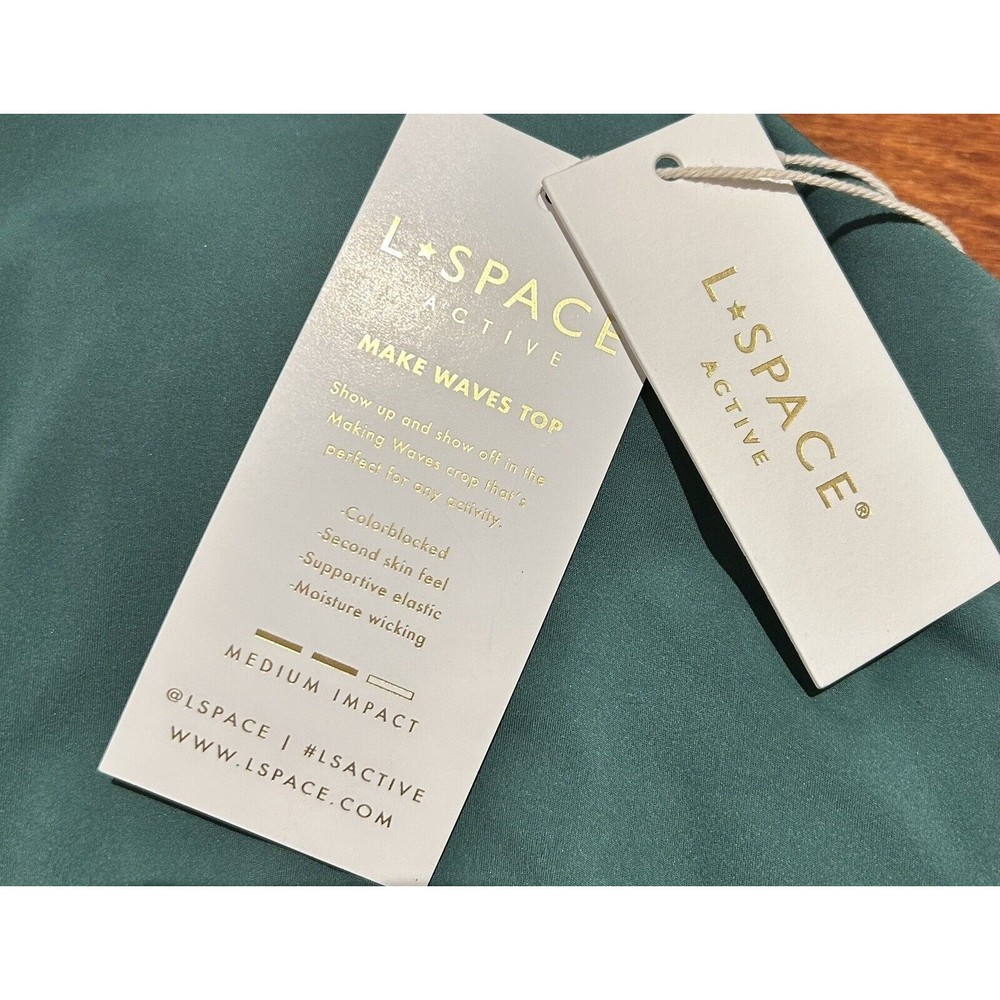 L*Space Make Waves Top Anthropologie Sports Bra Color Block Size Large NWT - Picture 4 of 7